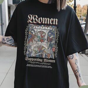 Medieval Feminist Knightcore T-Shirt, Vintage Sisterhood Tee